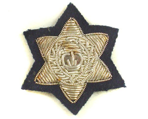 Badges brodés WOK Industries, accessoires d'uniforme, badge brodé personnalisé en fil métallique doré - Product Image 3