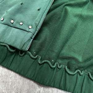 Sudadera de invierno de algodón 100% con diamantes de imitación y logotipo personalizado más vendida, sudadera con capucha negra de talla XL, impresión Digital con etiqueta privada - Product Image 4