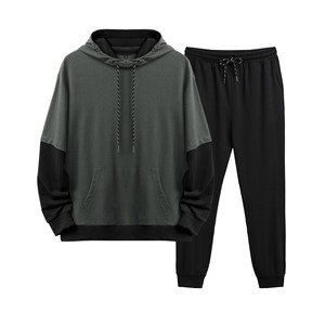 Chándales personalizados, conjuntos de Jogger, logotipo de alta calidad, chándal acampanado para hombre y Sudadera con capucha, conjunto de 2 piezas, pantalones de chándal de algodón con capucha - Product Image 1