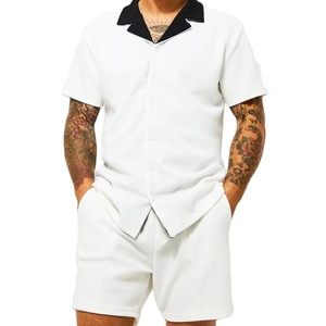 Shorts en molleton pour homme 100% coton Tissu doux et confortable Ceinture élastique Cordon de serrage réglable Séchage rapide Entraînement décontracté - Product Image 1
