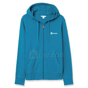 Sweat à capuche zippé léger pour homme Vente en gros pour homme Couleur personnalisée Pull respirant 100% coton Vente à chaud Sweats à capuche zippés pour homme - Product Image 1