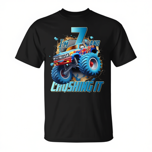 T-shirt Monster Truck pour garçons de 7 ans, cadeau parfait pour le 7e anniversaire - Product Image 2