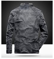 Blouson en jean imperméable Sophia pour homme, col montant, style moto et safari, motif uni, décontracté, pour l'extérieur, collection Hiver 2023, service OEM
