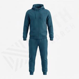 Conjunto Deportivo de Pantalones y Sudadera con Capucha de Felpa de Algodón de Alta Calidad para Hombre, Lavado Ácido, Estilo Jogger, Ropa Deportiva para Gimnasio y Fitness - Product Image 1