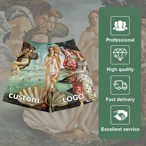 OEM 2026 High Quality Short Polyester Fitness Mesh Shorts <b>Oil</b> <b>Painting</b> Style Quick Dry Breathable Mid-to-High-end Summer Dress - Product Image 4