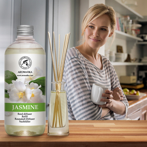 Aromatika Natural Jasmine Aroma <b>Diffuser</b> <b>Refill</b> Liquid 500ml Long Lasting Room Fragrance <b>Reed</b> <b>Diffuser</b> <b>Oil</b> - Product Image 6