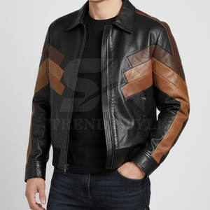 แจ็คเก็ตหนังผู้ชายสไตล์มินิมอล หลายสี ไฮไลท์สีเดียว แจ็คเก็ตหนังผู้ชายสไตล์พรีเมียม - Product Image 6