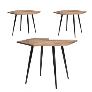 Table à manger minimaliste moderne en bois de teck massif pour bureau ou chambre à coucher-Meilleur prix Mobilier de jardin - Product Image 5