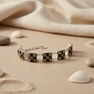 Bracelet et jonc en argent 925 pour femme, bijoux fantaisie, cristal citrine - Product Image 3