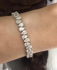 Pulsera de tenis de moissanita de 9*6 MM, pulsera de compromiso para mujer, pulsera de tenis clásica de Plata de Ley 925, regalo para esposa - Product Image 3