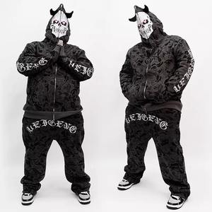 ชุดวอร์มผ้าไนลอนสองชิ้นสำหรับผู้ชายชุดออกกำลังกายกลางแจ้งชุดฤดูร้อนปิดยืดหยุ่น - Product Image 1