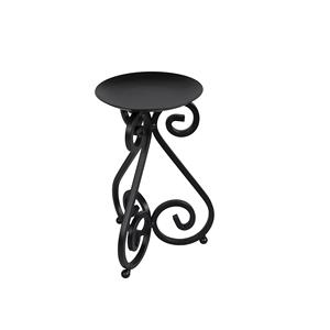 Bougeoir décoratif classique européen pour la décoration de la maison éclairage intérieur et extérieur de jardin finition plaquée noire fabriquée à la main - Product Image 2