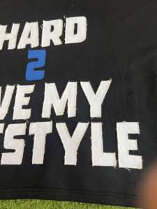 Pantalones de cuero para motocicleta para hombre, pantalones holgados de pierna recta, apliques desgastados bordados, ropa deportiva a prueba de viento de talla grande - Product Image 3