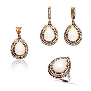 Handmade Turkish Authentic Handcrafted Wholesale Silver <b>Set</b> 925 Silver <b>Jewelry</b> Trendy Fashion - Product Image 1