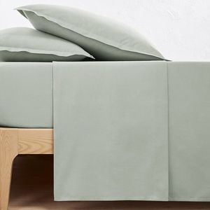 Literie de luxe en gros 400TC 100% coton satiné sans plis antibactérien uni ensemble de draps plats pour hôtel 3 pièces - Product Image 5