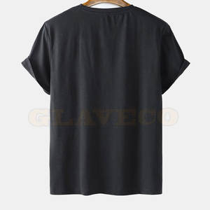 T-shirts pour hommes de couleur unie, faible MOQ, haute qualité, polyester/coton, séchage rapide, respirant, vente en gros, nouvelle arrivée, prix bas - Product Image 2