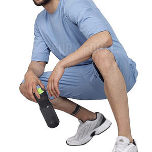 100% algodón hombres Slim Fit camiseta y conjunto corto Camiseta de manga corta y pantalones cortos conjunto para venta en línea - Product Image 5