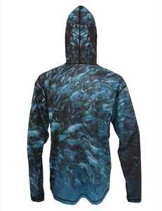 Sweat à capuche de pêche en plein air personnalisé avec design à manches longues, tissu polyester respirant à séchage rapide et caractéristiques de protection UV - Product Image 2