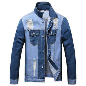 Nueva Chaqueta Vaquera Informal para Hombre, Fabricantes Profesionales, Chaqueta Vaquera de Manga Larga con Botones y Bolsillos - Product Image 1