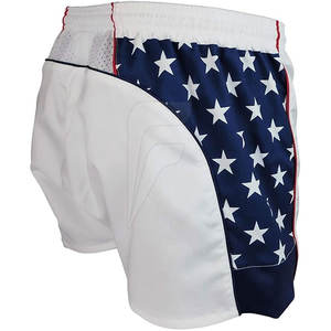 Shorts de rugby mi-longs sportifs, respirants, à séchage rapide, taille élastique, 100% polyester, fabriqués au Pakistan - Product Image 4