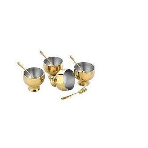 Stainless Steel <b>Ice</b> Cream Bowl Soup Salad Dinner Serving Bowl Home Hotel Restaurant Mixing Bowl With <b>Tray</b> - Product Image 2