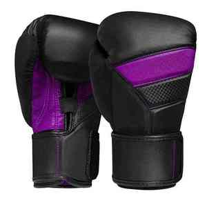 High Quality Breathable Blue <b>Hook</b> & Loop Boxing Gloves for Men with Cowhide Leather and Polyester <b>Outdoor</b> Training Design - Product Image 2