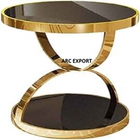 Tapa de mármol blanco de forma redonda Vintage con mesa con forma de mariposa de Color dorado para el hogar, sala de estar, mesa auxiliar decorativa a la venta