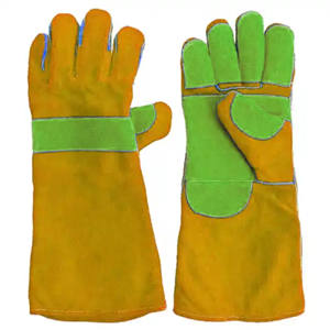 Cuir de qualité supérieure renforcé robuste en cuir de vache fendu résistant à la chaleur et gants de sécurité de protection gant de soudage - Product Image 5