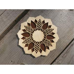 Handcrafted Solid Black Walnut Magnetic Trivet Creative Geometric <b>Desktop</b> Insulation Pad Nordic Minimalist Wood Table <b>Mat</b> - Product Image 5