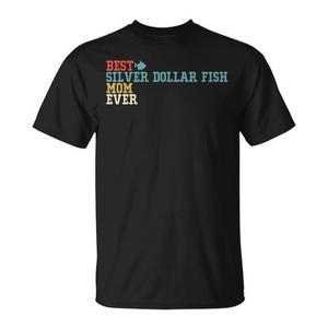 Camiseta Silver Dollar Fish Mom Ever para adultos, unisex, cuello redondo, manga corta, serigrafiada, promocional - Product Image 1