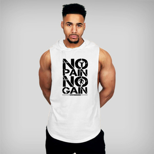 Jersey informal para hombre, camiseta sin mangas con capucha, camiseta de corte de entrenamiento de gimnasio con sudadera muscular, bolsillo con capucha para entrenamiento de Culturismo - Product Image 5
