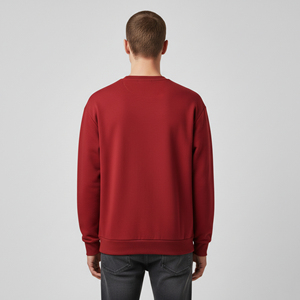 Heavyweight 100% Cotton Fleece Oversized <b>Crewneck</b> Sweatshirt Men's Drop Shoulder Winter Casual Wear Unique Design Embroidered - Product Image 3