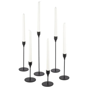 Portavelas cónico de Metal creativo Simple acabado negro mate para decoración de hogar y boda portavelas de 22 mm - Product Image 4