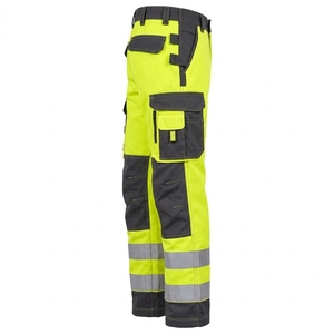 Pantalones de Seguridad Personalizados para Hombre, Pantalones de Trabajo Reflectantes, Tela de Poliéster Resistente, Alta Visibilidad, Ajuste Cómodo, Ropa de Trabajo - Product Image 4
