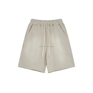 Pantalones cortos de verano para hombre personalizables de lana de algodón de alta calidad con efecto de decoloración solar 6 colores decoración Vintage suministro al por mayor - Product Image 4