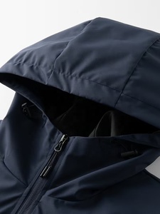 New Arrival Men's Waterproof <b>Zip</b>-<b>Up</b> Windbreaker <b>Jacket</b> PU Coated Zipper Closure High Quality with Inner Mesh Lining Colour - Product Image 4