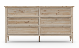 Cómoda Moderna de Diseño Francés con 6 Cajones de Roble Macizo con Acabado a Base de Agua y Rieles de Cierre Suave para Sala de Estar o Apartamento - Product Image 2