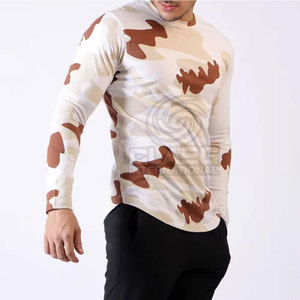 Camisas de manga completa con estampado ligero de Color sólido para hombre, camisas de manga completa para hombre para uso en exteriores - Product Image 2