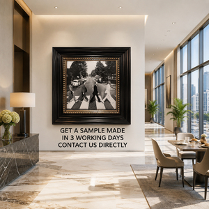 Vintage Black and <b>White</b> Street Wall Art Framed Decorative Still Life Painting for Luxury Hotel Lounge and Living Room Decor - Product Image 1