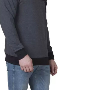 2025 nuevo diseño de cremallera cómodo algodón mezclado sudadera de manga larga para hombres venta al por mayor ropa casual para invierno patrón sólido - Product Image 6
