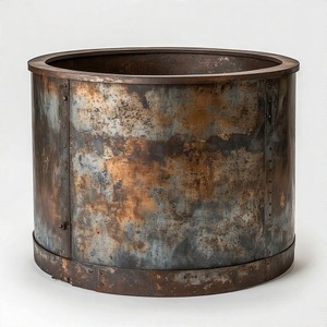 Moltenstone Patina firepit ชาม Firepit มีด้ามจับวงกลมออกแบบสำหรับกลางแจ้งสวนลานร้อนตั้งแคมป์และการตกแต่ง - Product Image 2