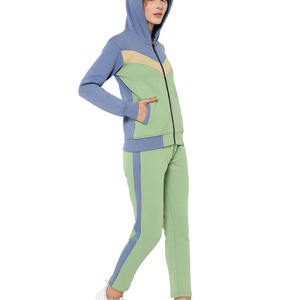 Survêtement grande taille pour femmes très vendu ensemble de survêtements à haut court pour femmes taille personnalisée avec quantité minimale de commande bas motif solide pour l'hiver - Product Image 3