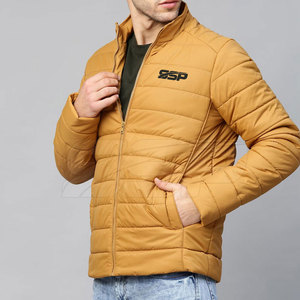 Doudoune décontractée de couleur unie pour homme avec col montant et logo avant Vêtements d'extérieur d'hiver imperméables et respirants - Product Image 3
