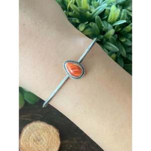 Tahe Spiny Oys & Sterling <b>Silver</b> Fashion <b>Cuff</b> <b>Bracelet</b> Elegant and Stylish Accessory - Product Image 2