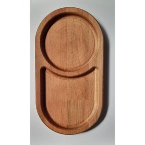Sustainable Wooden Serving <b>Tray</b> With a Natural Colour Round Shape and Handle for Carrying <b>Drinks</b> to Guests - Product Image 5