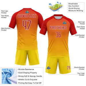 Uniforme de Voleibol Sublimado con Diseño Geométrico en Amarillo, Rojo y Blanco, de Secado Rápido y Transpirable para Hombre y Mujer - Product Image 3