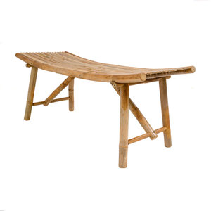 DreamCraft Handcrafted Bamboo Long Bench 43" Living Room <b>Chair</b> Vietnam - Product Image 2