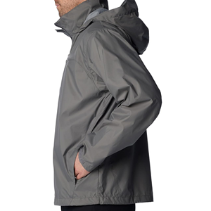 Unisex Winter Streetwear Windproof Polyester/Nylon Lightweight Quick Dry Full Length Rain Jacket with Stand Collar Elastic Waist - Product Image 1