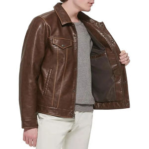 Chaqueta de Cuero a la Moda, Elegante, Ajustada, Transpirable, para Hombre, Prenda de Invierno de Alta Demanda - Product Image 6