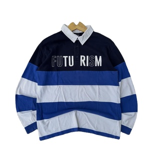 Camiseta de rugby duradera de algodón premium de 280 GSM, marrón con rayas blancas, manga larga, logotipo bordado personalizado, camisetas de rugby tipo polo para hombre - Product Image 4